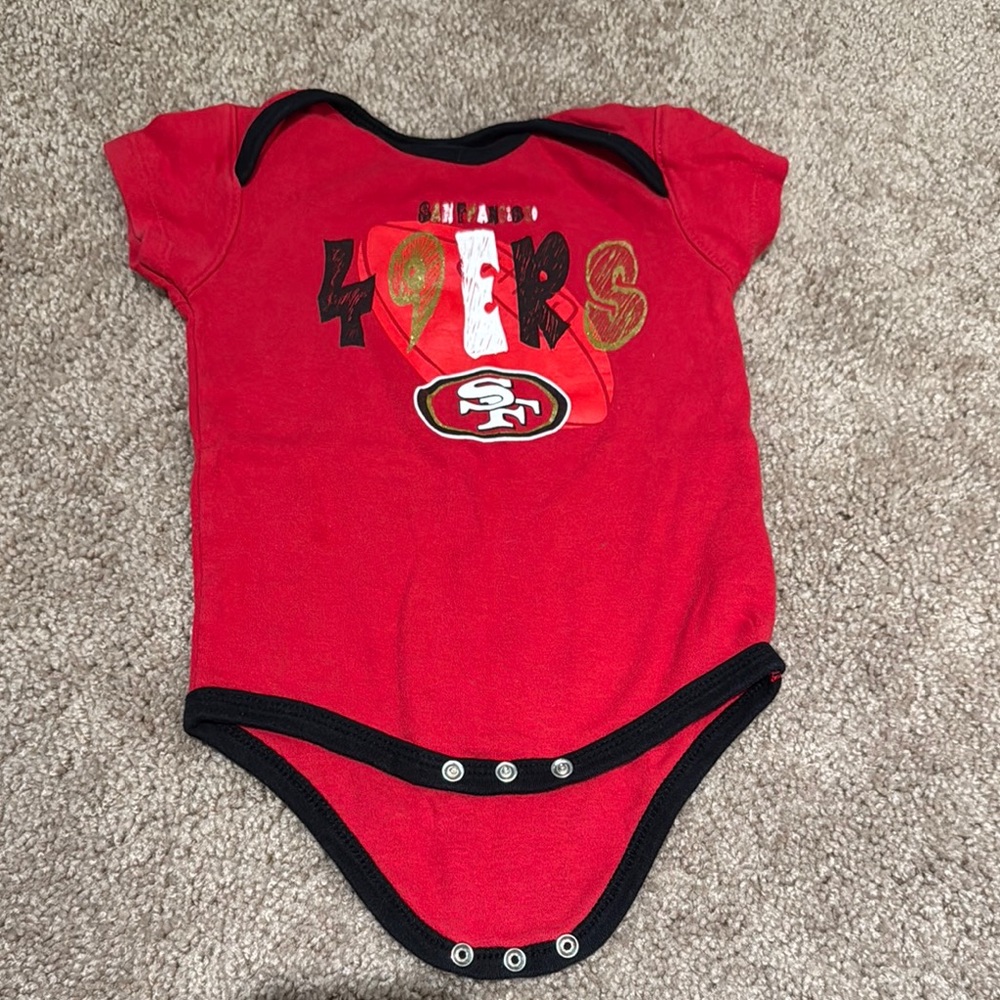 💜 3 for $10 San Francisco 49ers Red Baby Onesie